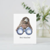 Fun Bird Watting Quote Pun Hawk Binocles Briefkaart (Staand voorkant)