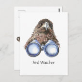 Fun Bird Watting Quote Pun Hawk Binocles Briefkaart (Voorkant / Achterkant)