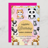 Fun Birthday Party Invitation | Colorful Modern (Devant / Derrière)