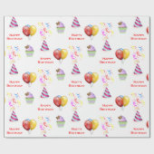 Fun Birthday Pattern Craft of Gift Cadeaupapier (Vlak)