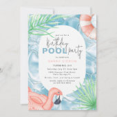 Fun Birthday Pool Party Invitation (Devant)