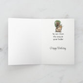 Fun Birthday Squirrel Feeder Nuts Question Kaart (Binnen)