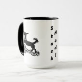 *Fun Bitcoin Frisbee Catching Chien Mug (Devant gauche)