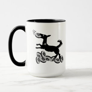 Fun Bitcoin Frisbee Catching Chien Mug