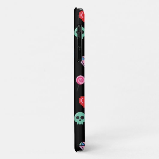 Fun Black 80's Icons Emojis Pattern Case-Mate iPhone Case (Achterkant/links)
