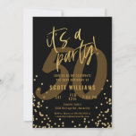 Fun Black and Gold 50th Birthday Party Invitation<br><div class="desc">Fun Black and Gold 50th Birthday Party Invitation</div>