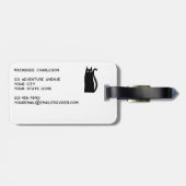 Fun Black Cat Bagagelabel (Achterkant horizontaal)