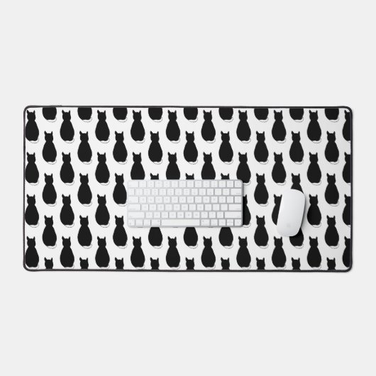 Fun Black Cat Desk Mat (Clavier et souris)