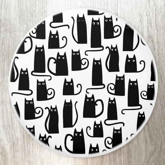 Fun Black Cat Keramische Knop