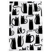 Fun Black Cat Medium Cadeauzakje (Achterkant)