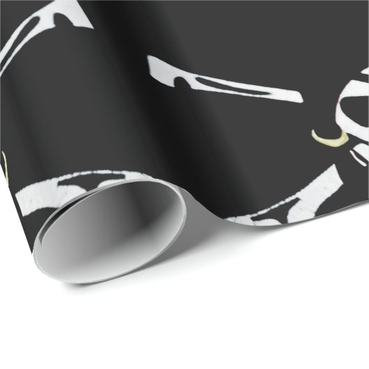 Fun Black en White Jolly Roger Cadeaupapier (Rol Hoek)