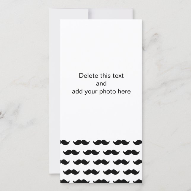 Fun Black en White Mustache Pattern 1 (Voorkant)