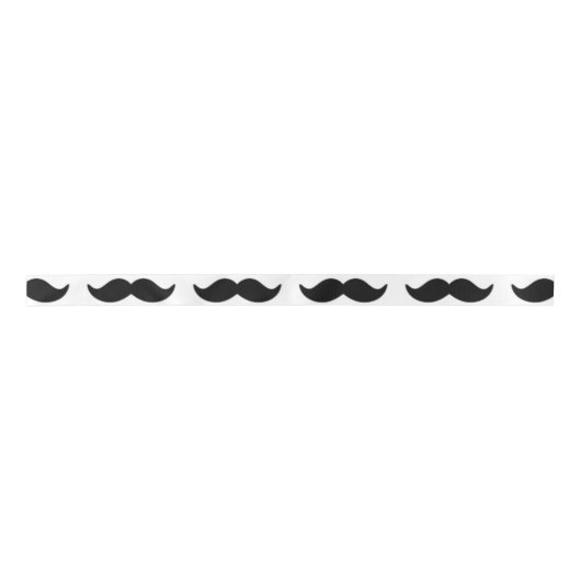 Fun Black en White Mustache Pattern 1 Lint (Voorkant)