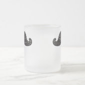 FUN BLACK GLITTER MUSTACHE MATGLAS KOFFIEMOK (Center)