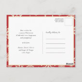 Fun Black Script Santa Reindeer Name Kerstmis Briefkaart (Achterkant)
