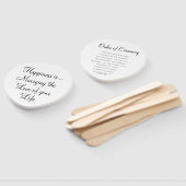 Fun Black White Typography Quote Wedding Programme Handwaaier (Niet-gemonteerd)