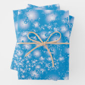 Fun BLUE Abstracte inkt Super Splash-patroon Inpakpapier Vel (In situ)