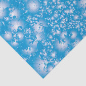 Fun BLUE Abstracte inkt Super Splash-patroon Tissuepapier (Detail)