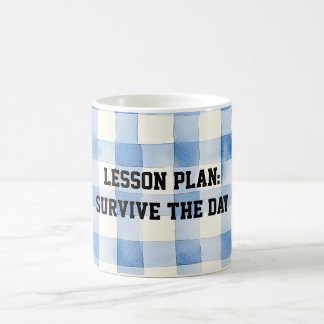 Fun Blue and White Sarcastic quote for teachers Koffiemok