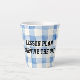 Fun Blue and White Sarcastic quote for teachers Latte Mok