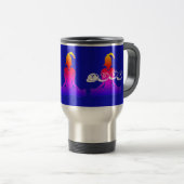 Fun Blue Commuter 'Java Yoga' Travel Mug (Devant droit)