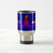 Fun Blue Commuter 'Java Yoga' Travel Mug (Centre)