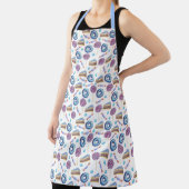 Fun Blue Donuts en Cupcakes Pattern Schort (Insitu)