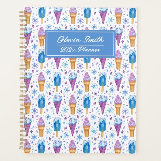 Fun Blue et violet neige et glace crème (Devant)