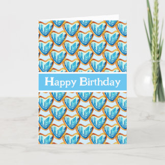 Fun Blue Happy Birthday Cookie Kaart