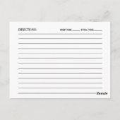 Fun Blue Kitchen Gadgets Bridal Recette Cartes (Dos)