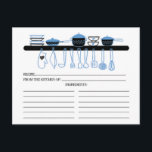 Fun Blue Kitchen Gadgets Bridal Recette Cartes<br><div class="desc">Cartes à recettes Cute Fête des mariées avec croquis bleu turquoise et noir des assiettes, pots, bols et ustensiles de cuisine. L'avant de notre carte de recettes offre de la place pour un titre de recette, de la cuisine de et de l'espace ingrédients. Retournez notre carte de recette pour voir...</div>