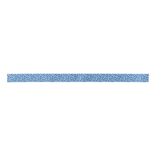 Fun Blue Leopard Print Ribbon Lint (Voorkant)