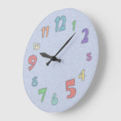 Fun Blue Pastel Grote Klok (Hoek)