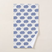 Fun Blue Rain Wolken Patroon Bad Handdoek (Handdoek)