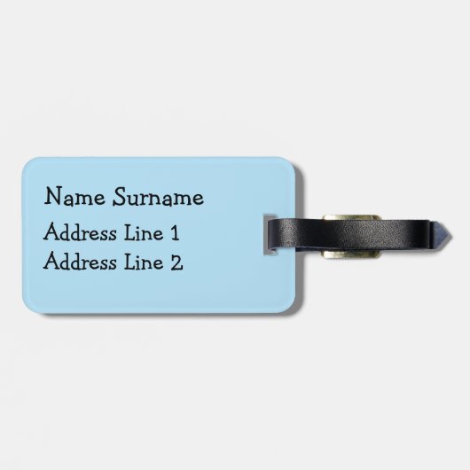 Fun Blue Shark Bagagelabel (Achterkant horizontaal)