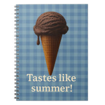 Fun Blue Spiral School Notebook