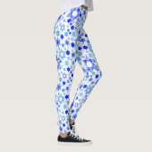 Fun Blue Stars van David Feestdagen Random Pattern Leggings (Rechts)
