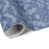 Fun Blues met Gray Shadows Camouflage Cadeaupapier (Rol Hoek)