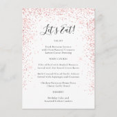 Fun Blush Pink Parties scintillant Menu Occasion s (Devant)