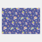 Fun Boats Blue Wrapping Paper (Voorkant)