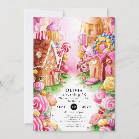 Fun Boho Candyland Verjaardag Kaart (Voorkant)