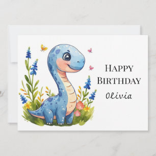 Fun Boho Dino Verjaardag Kaart