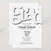 FUN BOLD Graduation Party Invitation (Devant / Derrière)