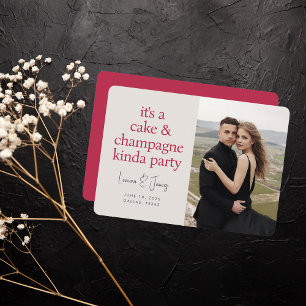 Fun Bold Typography Magenta Pink Wedding Save The Date