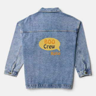 Fun Boo Crew Sinaasappel Personaliseer de naam van Denim Jacket