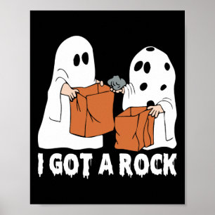 Fun Boo Ghost Scary Ik heb een Rock Halloween Poster