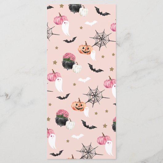 Fun Boo ! Spooktacular Anniversaire Menu Halloween (Dos)