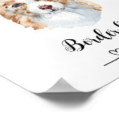 Fun Border Collie Aquarelle Mur Art Poster (Coin)