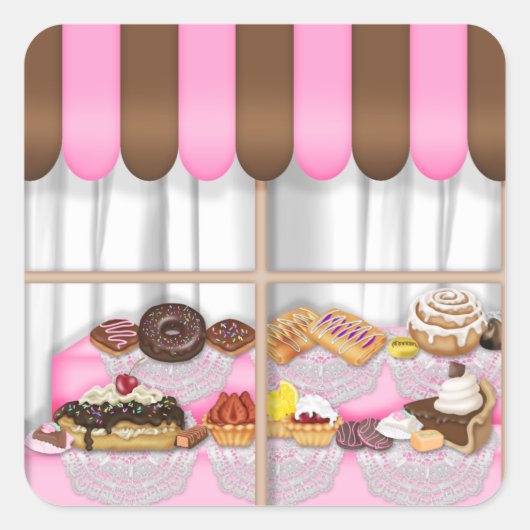 Fun Boulangerie Sweet Traitements autocollant (Devant)