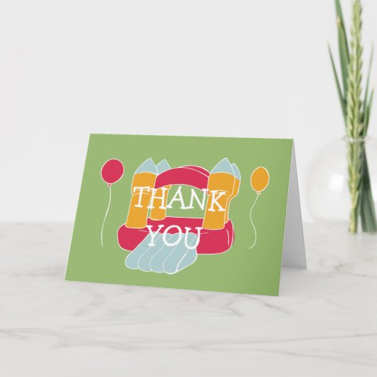 Fun Bounce House Helder Dank je wel Kaart (Voorkant)